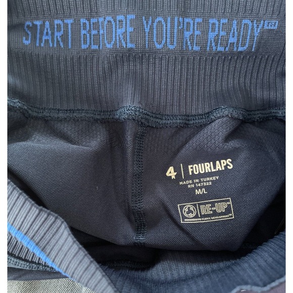 FOURLAPS AERO M/L Shorts Seamless 5" Midnight Blue NWT $68 - Picture 5 of 7